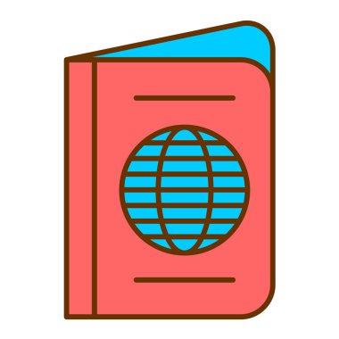 Dünya haritası vektör çizimine sahip pasaport