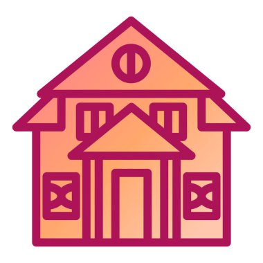 Ev. Web simgesi basit illüstrasyon