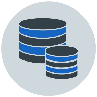 veritabanı. Web simgesi basit illüstrasyon