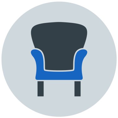 Koltuk. Web simgesi basit illüstrasyon