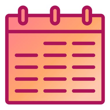 Takvim. Web simgesi basit illüstrasyon