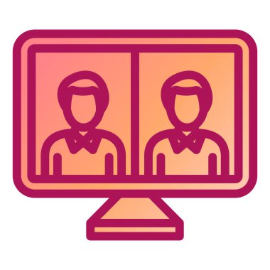 bilgisayar web simgesi basit illüstrasyon