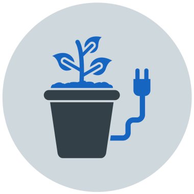 eko enerji tasarruf vektör simgesi düzenlenebilir