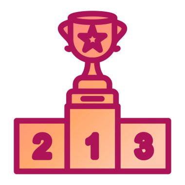 Kupa. Web simgesi basit illüstrasyon