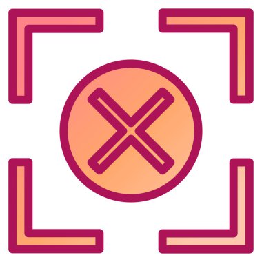 İptal et. Web simgesi basit illüstrasyon