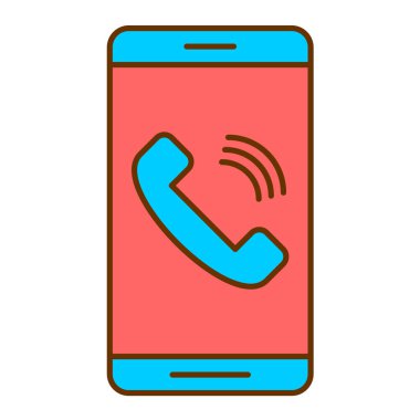 - Telefon. Web simgesi basit illüstrasyon