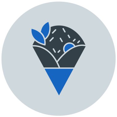 Dondurma simgesinin vektör illüstrasyonu