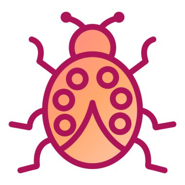 Böcek. Web simgesi basit illüstrasyon