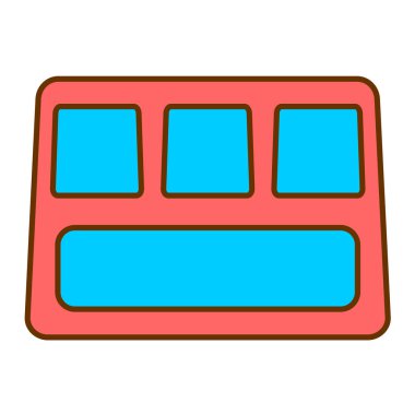 Otobüs. Web simgesi basit illüstrasyon