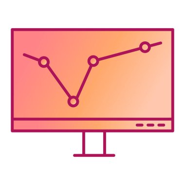Bilgisayar ekranı ikon vektörü. İnce çizgi işareti. izole edilmiş sınır sembolü çizimi