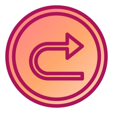 Sol yön vektör illüstrasyon simgesi 