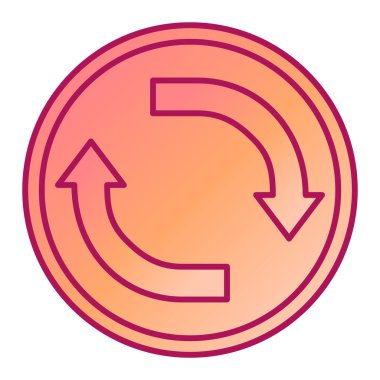 Yenile. Web simgesi basit illüstrasyon