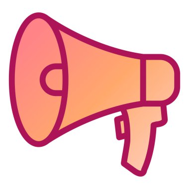 Megafon. Web simgesi basit illüstrasyon