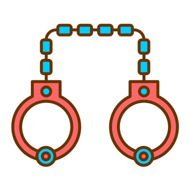 kelepçe ikon vektör çizimi tasarımı