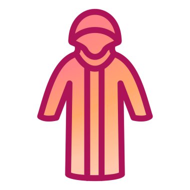 Yağmurluk mu? Web simgesi vektör illüstrasyonu