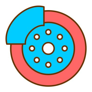 araba tekeri simgesi, vektör 