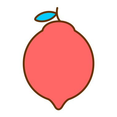taze meyve ikonu vektör çizimi tasarımı