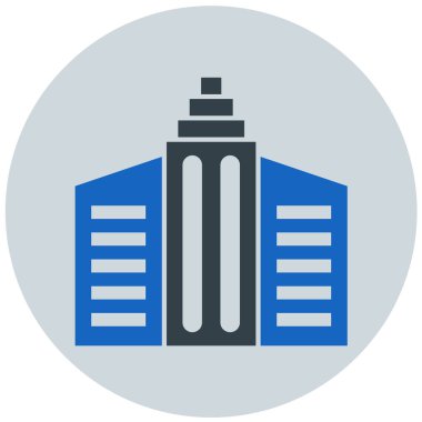 Bina. Web simgesi basit illüstrasyon