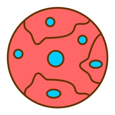 Gezegen. Web simgesi basit illüstrasyon