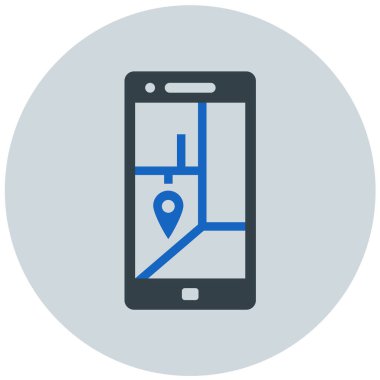 gps. Web simgesi basit illüstrasyon