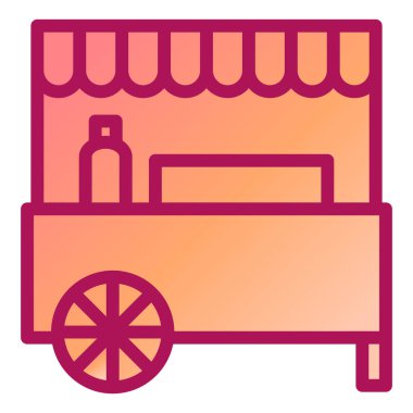 Gıda Kamyonu Modern ikon vektör illüstrasyonu 