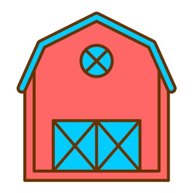 ahır modern simge vektör illüstrasyonu 