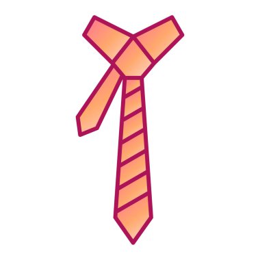 Kravat simgesi. Web için yay vektör sembolünün düz çizimi