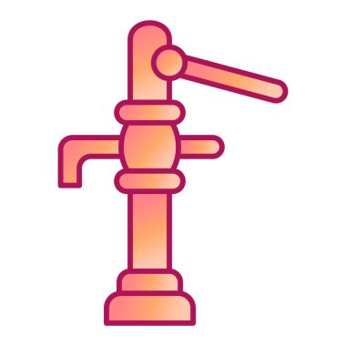 su musluğu çizgisi biçim vektör illüstrasyon tasarımı