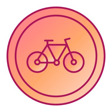Moda tarzında izole edilmiş bisiklet simgesi