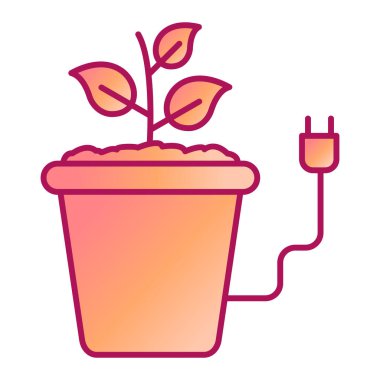 Yapraklı bitki ve çiçek vektör çizimi tasarımı