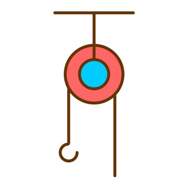 Vinç. Web simgesi vektör illüstrasyonu