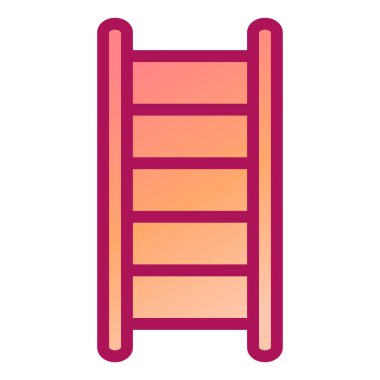 Merdiven. Web simgesi basit illüstrasyon
