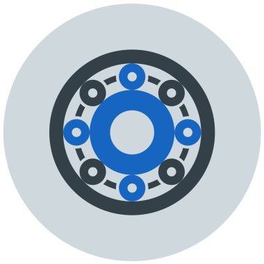 Ayarlamanın dairesel düz simgesi