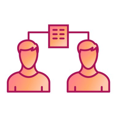 iş bağlantısı simgesi, vektör illüstrasyonu basit tasarım