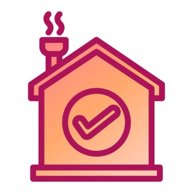 ev vektörü ince çizgi simgesi