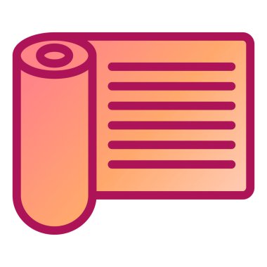 Kağıt havlu. Web simgesi basit illüstrasyon