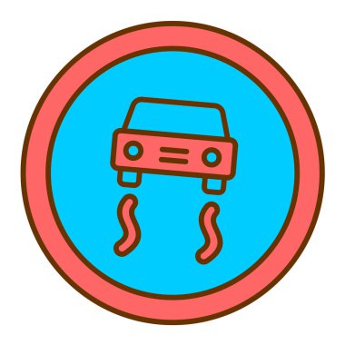 Araba yıkama ikonu. Gaz vektör işaretinin ana hatları. renk izole vuruş