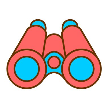 dürbün simgesi. Düz dizayn. vektör illüstrasyonu.