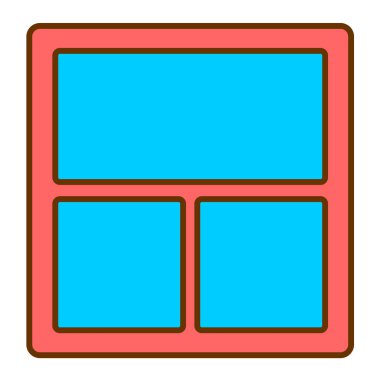 Web ve mobil uygulama için vektör rengi plastik çerçeve.