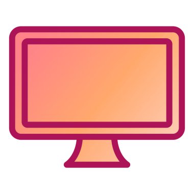 Monitör. Web simgesi basit illüstrasyon
