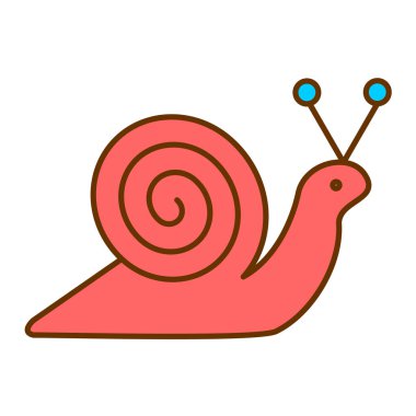 Salyangoz simgesi vektör illüstrasyonu