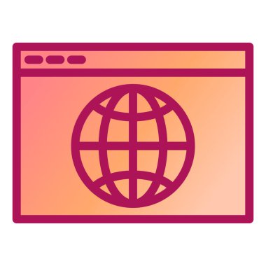 Tarayıcı. Web simgesi basit illüstrasyon