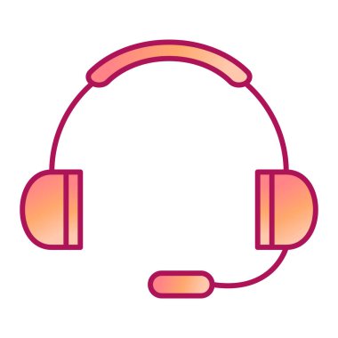 kulaklık simgesi vektör illüstrasyonu