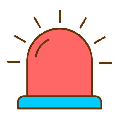 Polis. Web simgesi basit illüstrasyon