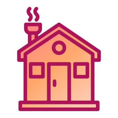 ev vektörü ince çizgi simgesi