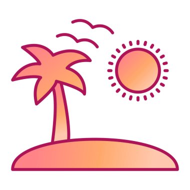 Yaz tatili ikonu vektör illüstrasyon tasarımı