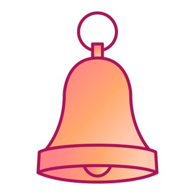 Çan ikonu. Web için noel baba vektör simgelerinin düz çizimi