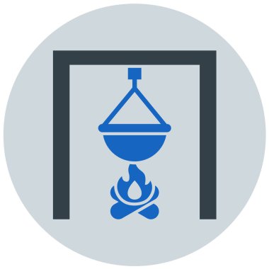 kamp vektörü simgesi modern basit tasarım