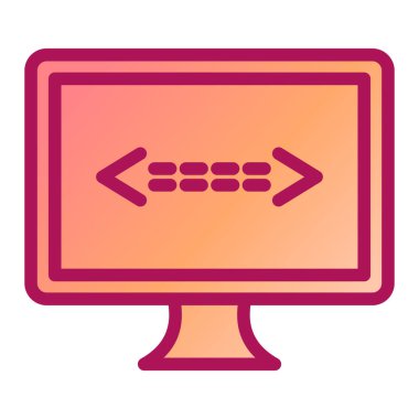 Bilgisayar modern simgesinin vektör illüstrasyonu