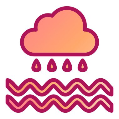 Yağmur. Web simgesi basit illüstrasyon